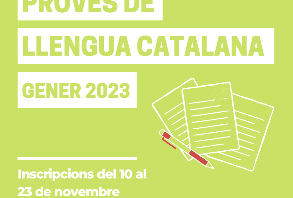 Registration for the Catalan language exams in January 2023 begins