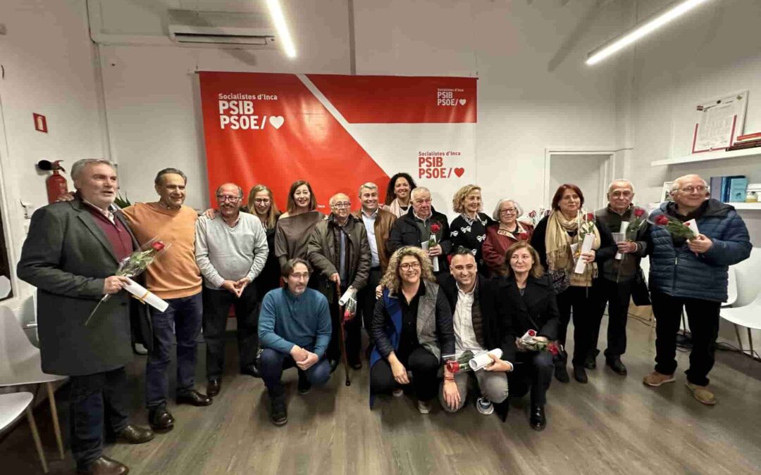 The PSOE of Inca celebrates its 88th anniversary with the inauguration of a new headquarters and a tribute to its militants