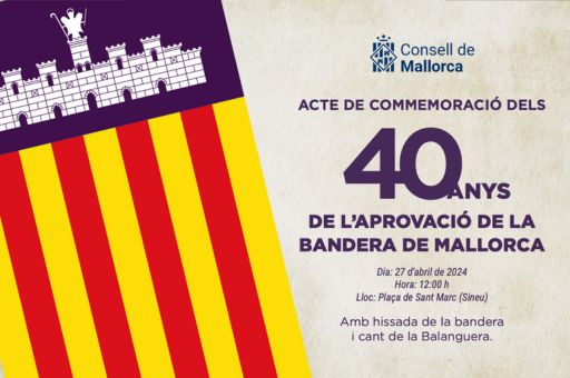 The Consell de Mallorca commemorates the 40th anniversary of the island’s flag