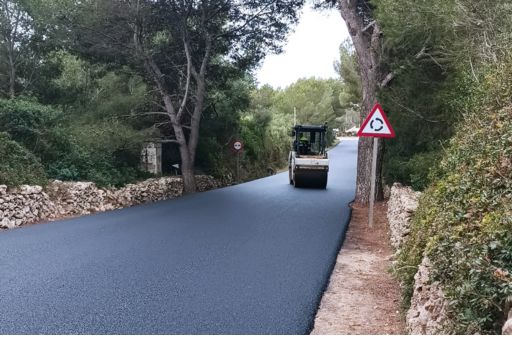 Work begins to improve the access road to Binibèquer Vell