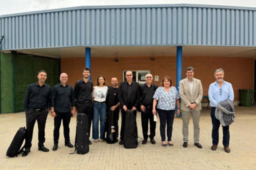 A chamber ensemble of the Symphony Orchestra of the Balearic Islands fills Palma Penitentiary Centre with music