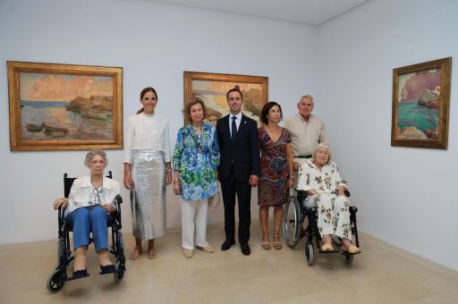 Queen Sofia visits the Joaquín Sorolla exhibition in Majorca with President Galmés