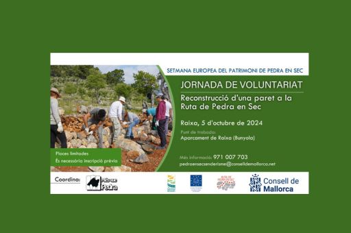 El Consell de Mallorca organiza la Semana Europea del Patrimonio de Piedra en Seco con tres actividades: un curso de iniciación en Galatzó, una excursión y una jornada de voluntariado