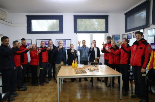 El presidente Galmés felicita las fiestas de Navidad y agradece el trabajo de los Bomberos de Mallorca