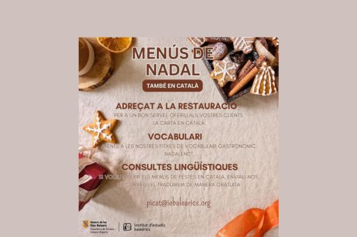 The Institute of Balearic Studies (IEB) offers proposals for Christmas menus in Catalan in the restaurant sector